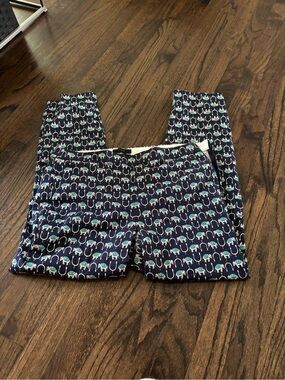 Navy Blue Elephant Print Pants